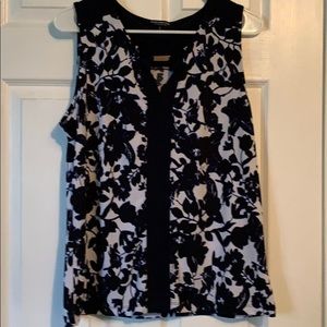 Blue and white blouse - used twice